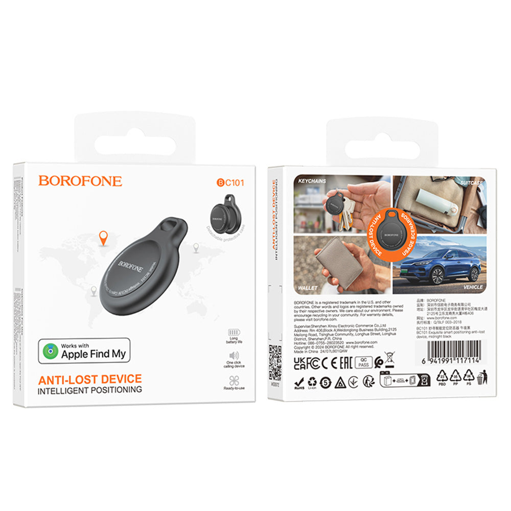 SmartTag Borofone BC101 Exquisite para iOS Series, Preto