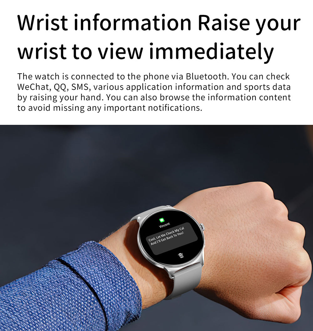 Smartwatch Blavec M01 Vesta Call, Preto