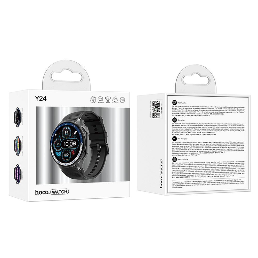 Smartwatch HOCO Y24 Call, Preto