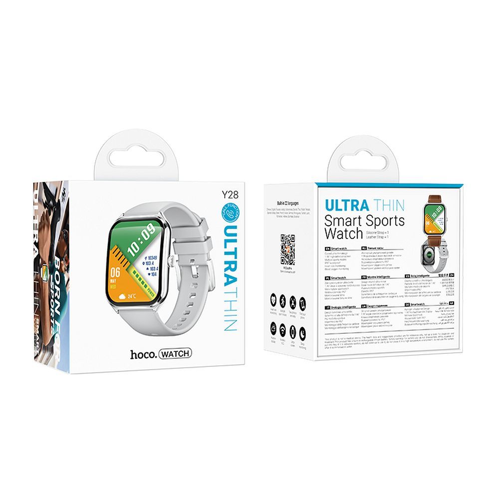 Smartwatch HOCO Y28 Call, Prateado