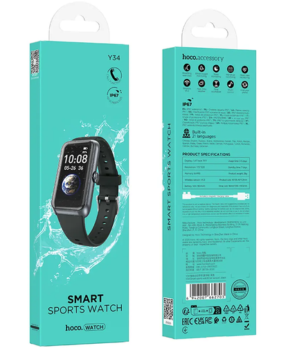 Smartwatch HOCO Y34 Call, Preto
