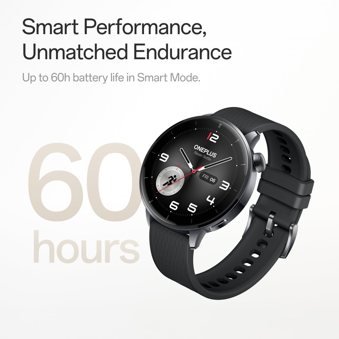 Smartwatch OnePlus Watch 3, 43mm, Preto 5491100421