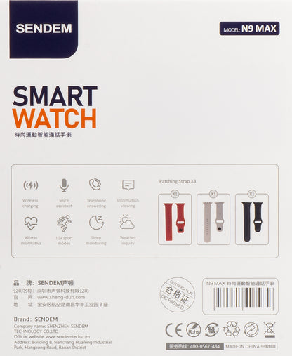 Sendem N9 Max smartwatch, Laranja 