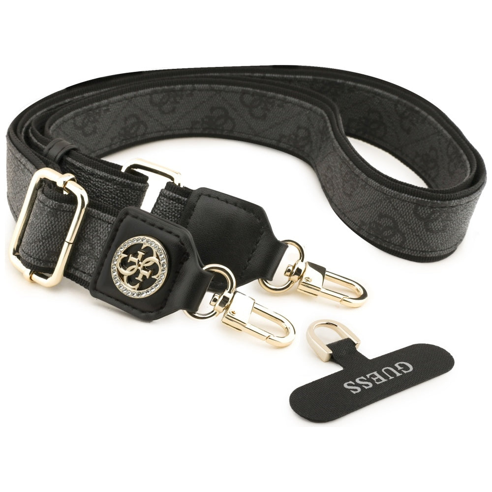 Cordão para Telefone Guess 4G Strass Metal Logo, Preto