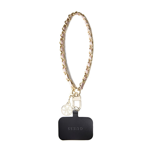 Cordão para Telefone Guess Saffiano 4G Charm, Preto