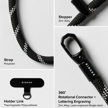 Ringke Link Flow P-Type Phone Lanyard, Brown