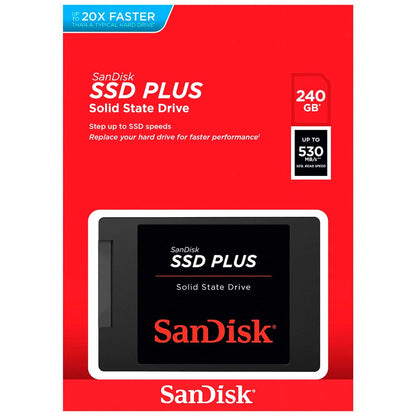 Unidade de estado sólido (SSD) SanDisk Plus, 2,5 polegadas, 240 GB, SATA III SDSSDA-240G-G26 