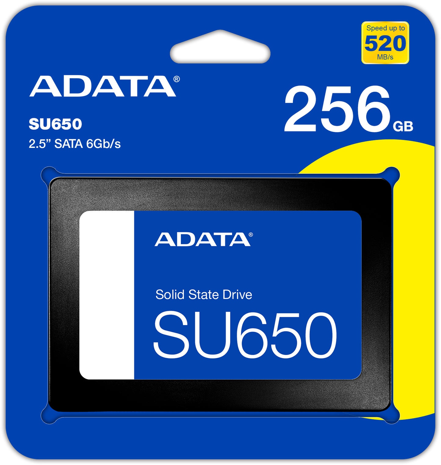 Unidade de estado sólido (SSD) Adata SU650, 2,5 polegadas, 256 GB, SATA III ASU650SS-256GT-R 