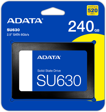 Unidade de estado sólido (SSD) Adata SU630, 2,5 polegadas, 240 GB, SATA III ASU630SS-240GQ-R 