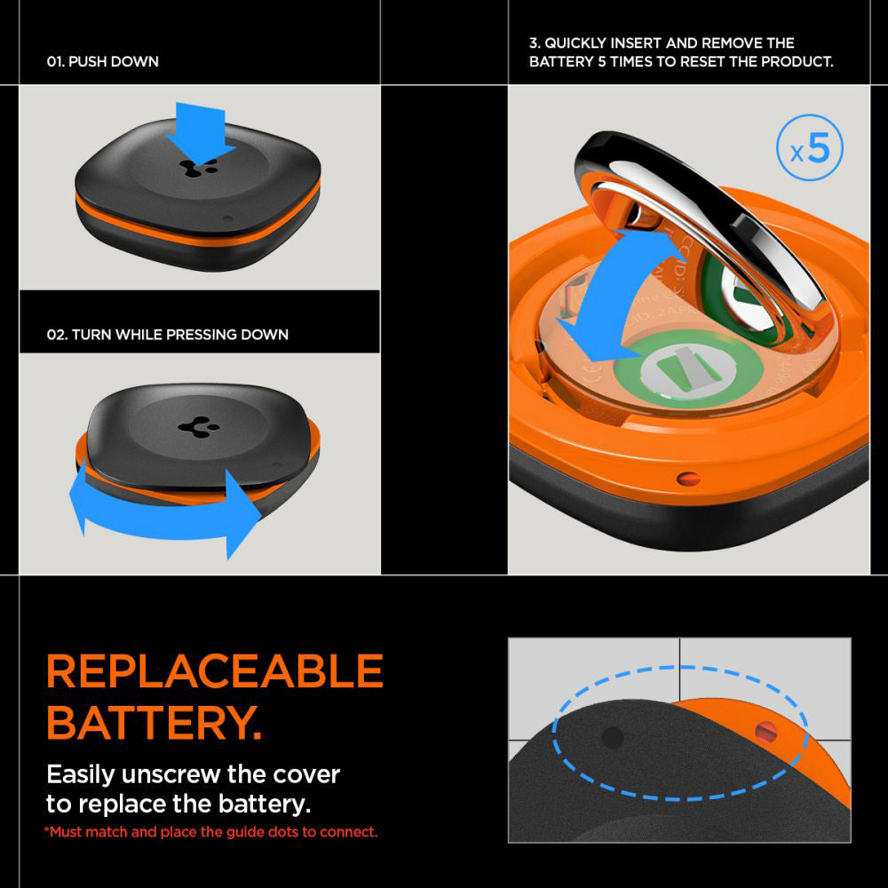 Spigen SmartTag TagMe para iOS Series, Preto