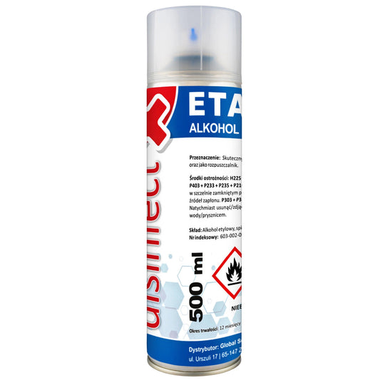 Spray de Limpeza Álcool Etílico OEM, 500ml
