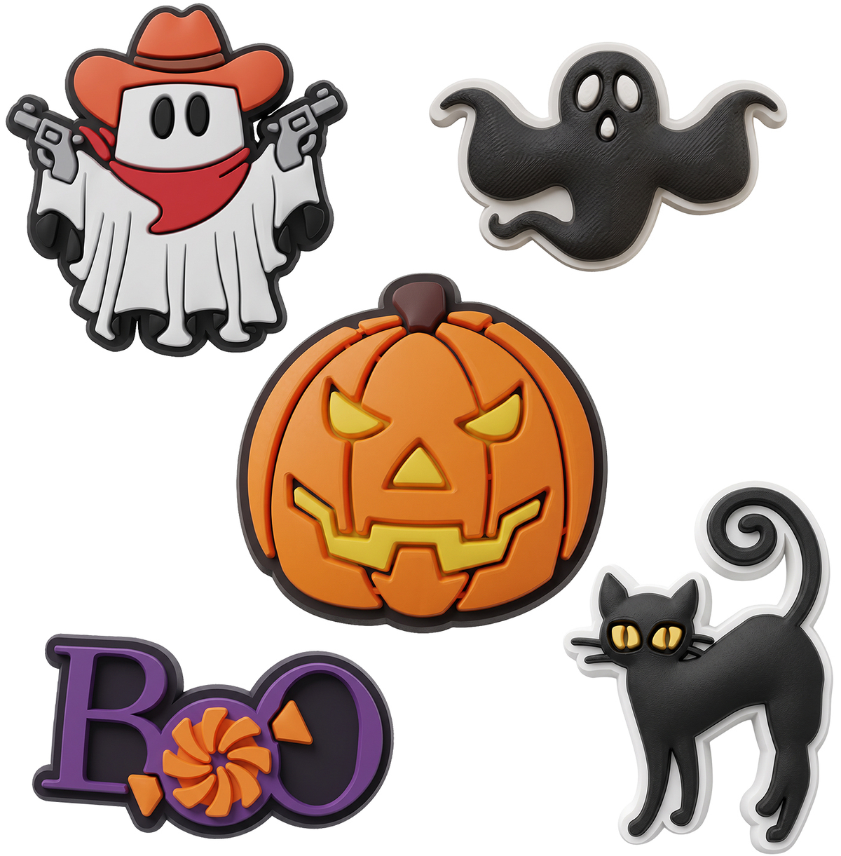 Autocolante 3D OEM Boo para Capa de Telemóvel / Tablet, Conjunto de 5 unidades, Multicolorores
