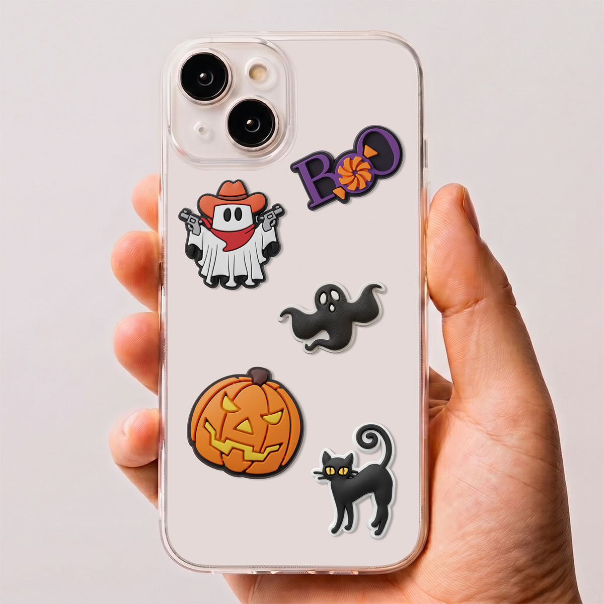 Autocolante 3D OEM Boo para Capa de Telemóvel / Tablet, Conjunto de 5 unidades, Multicolorores