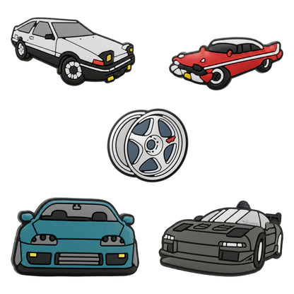 Autocolante 3D OEM Fast Cars para Capa de Telemóvel / Tablet, Conjunto de 5 peças, Multicolor