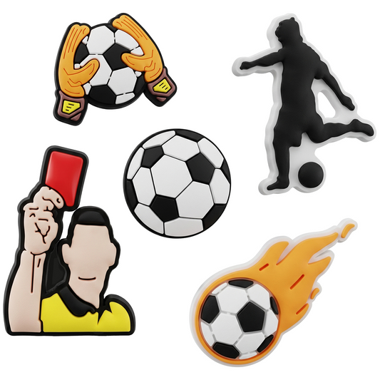 Autocolante 3D OEM Football para Capa de Telemóvel / Tablet, Conjunto de 5 peças, Multicolor