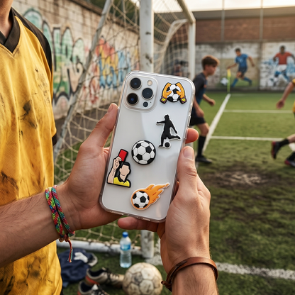 Autocolante 3D OEM Football para Capa de Telemóvel / Tablet, Conjunto de 5 peças, Multicolor