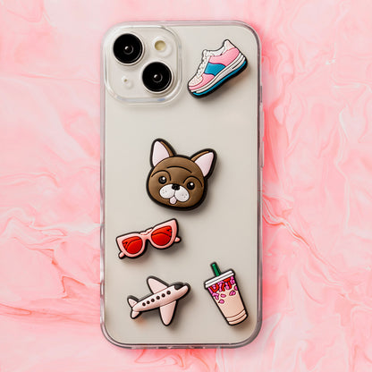 Autocolante 3D OEM Lifestyle para Capa de Telemóvel / Tablet, Conjunto de 5 peças, Rosa