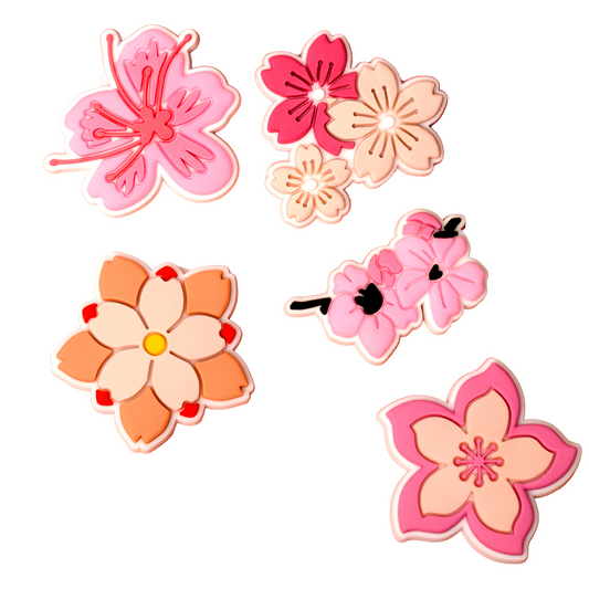 Autocolante 3D OEM Pink Blossom para Capa de Telemóvel / Tablet, Conjunto de 5 peças, Multicolor