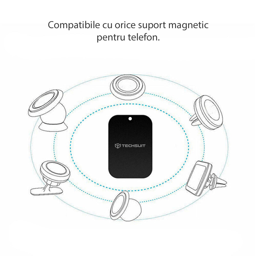 Autocolante Metálico Techsuit MP03 2in1, Preto
