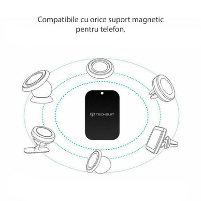 Autocolante Metálico Techsuit MP03 2in1, Preto