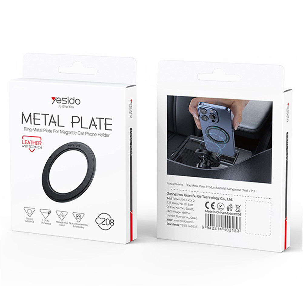 Sticker Metálico Yesido C208, Preto