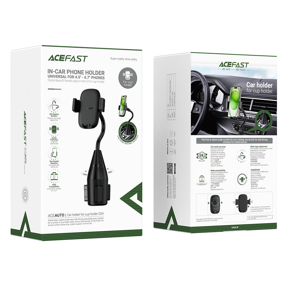 Suporte Auto Acefast D24, 4.5inch - 6.7inch, Preto