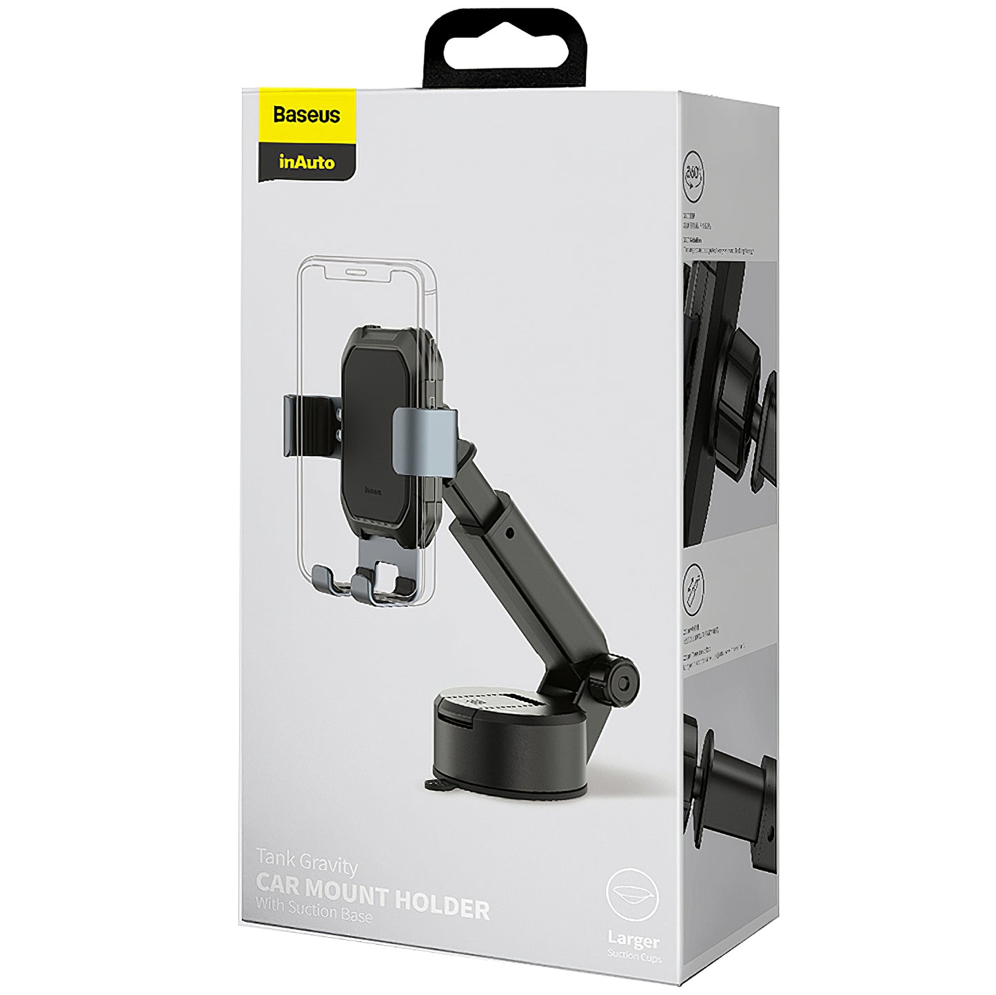 Baseus Gravity Car Mount, 4,7 polegadas - 6,5 polegadas, preto SUYL-TK01 