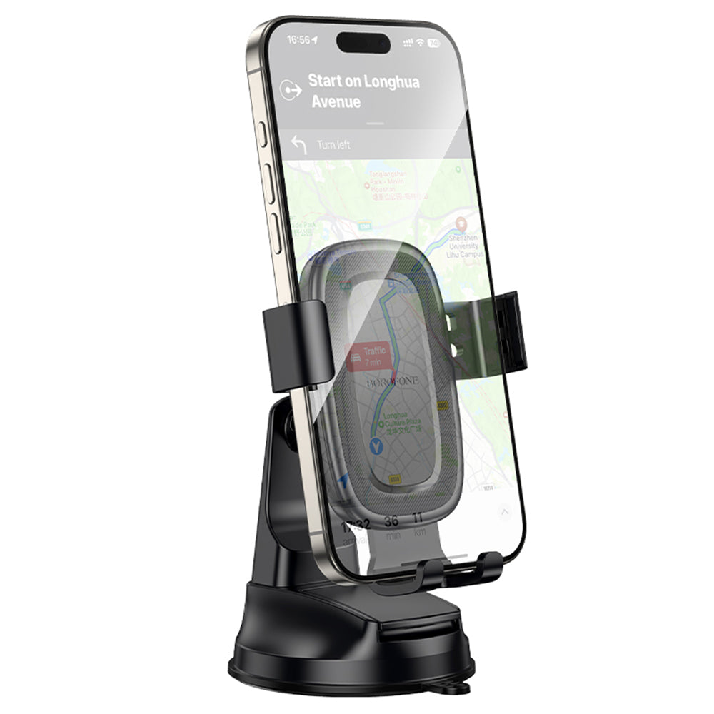 Suporte Auto Borofone BH130 Follower Gravity, 6.1 polegadas - 7 polegadas, Preto