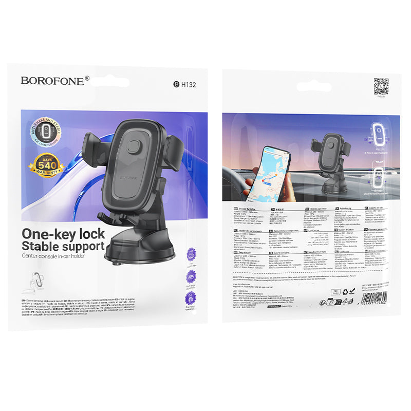 Suporte Auto Borofone BH132 Follower, 4.5 polegadas - 7 polegadas, Preto