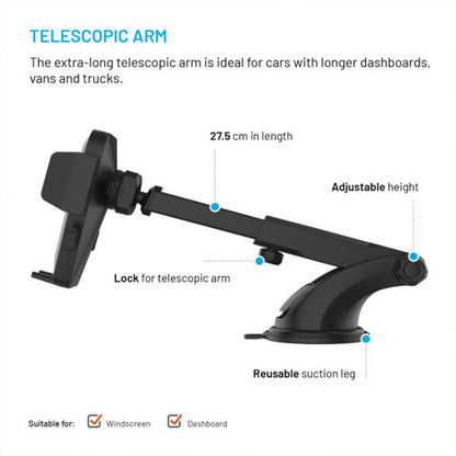 Suporte Auto Fixed Iconiq XXL, Universal, Preto