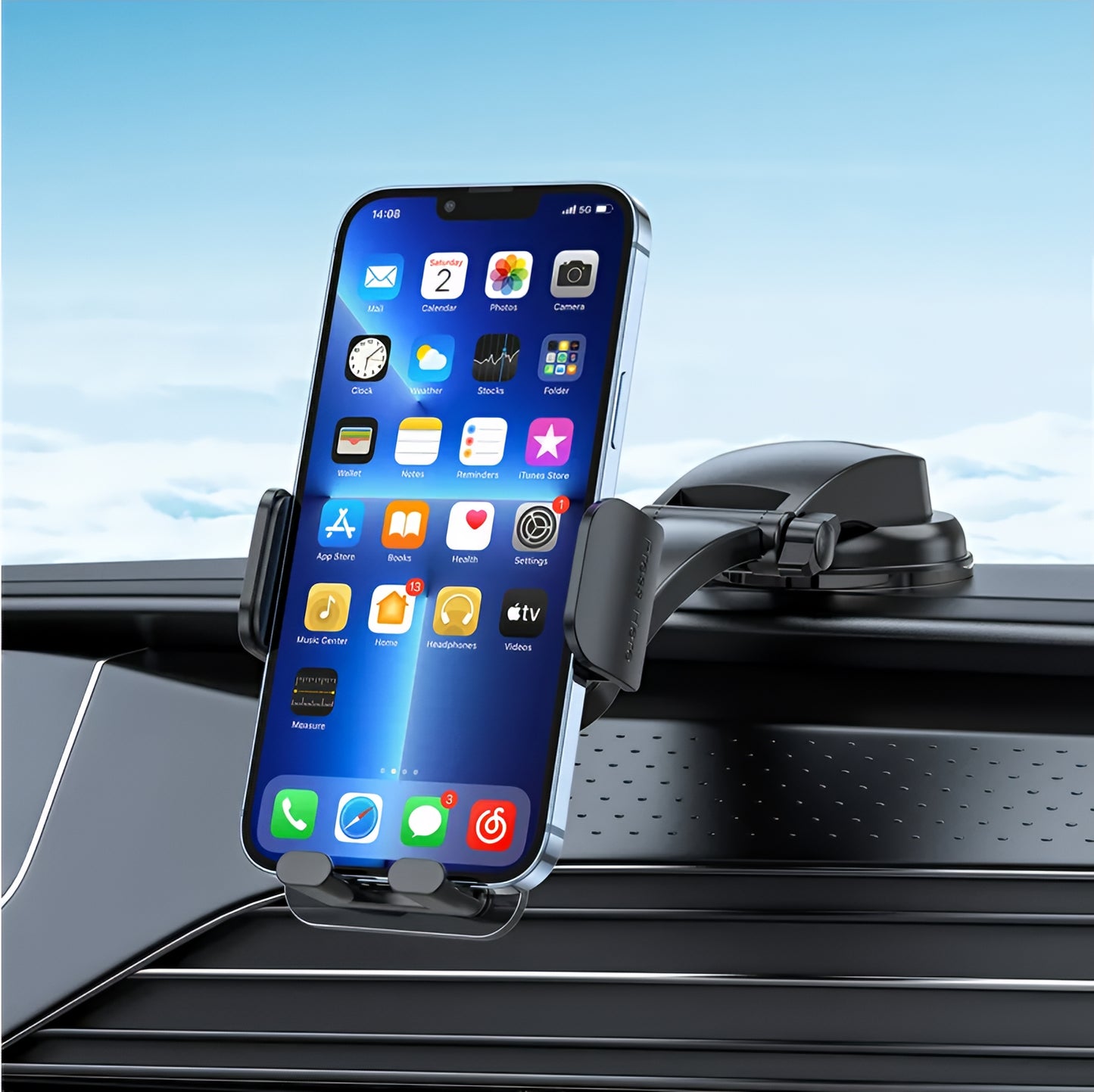 HOCO CA118 Car Holder, 4.5inch - 7inch, Black