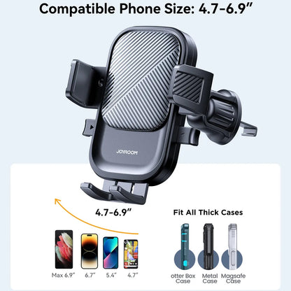 Suporte Auto Joyroom JR-OK6 Vent, 4.7inch - 6.8inch, Preto