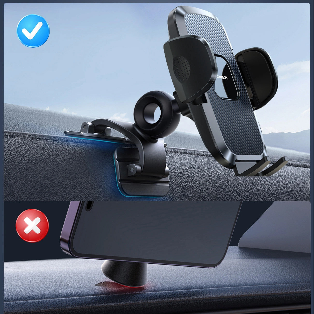 Suporte Auto Joyroom JR-ZS259-3 Dash, 4.7inch - 6.9inch, Preto