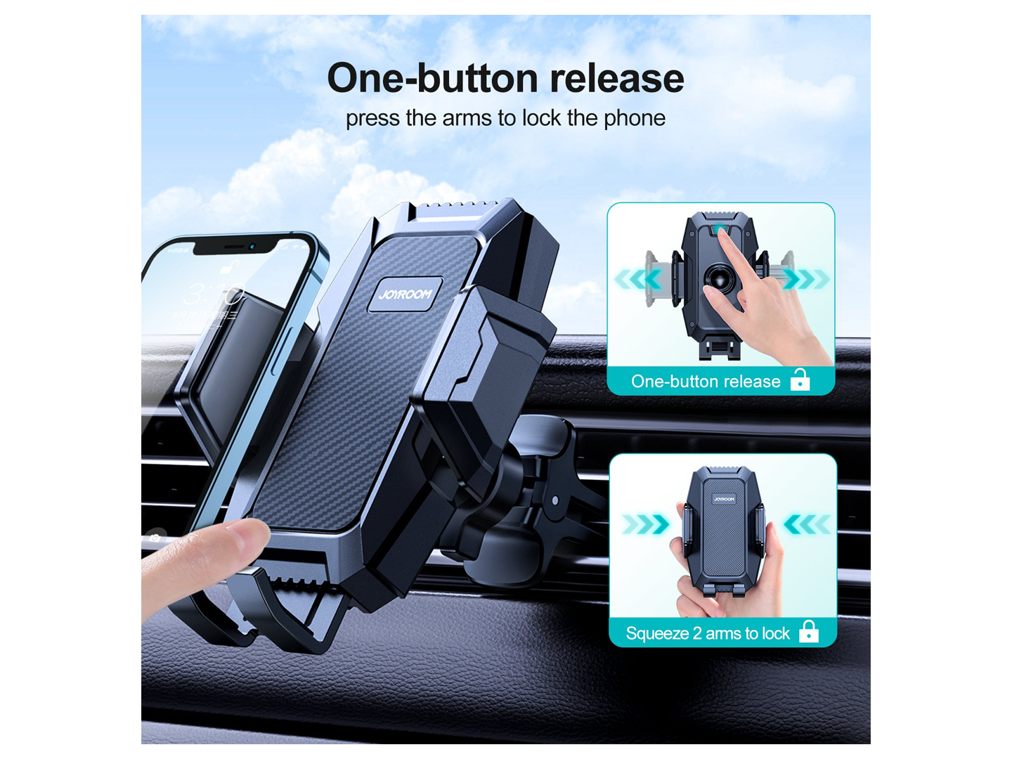 Suporte Auto Joyroom JR-ZS285, 4.5inch - 6.5inch, Preto