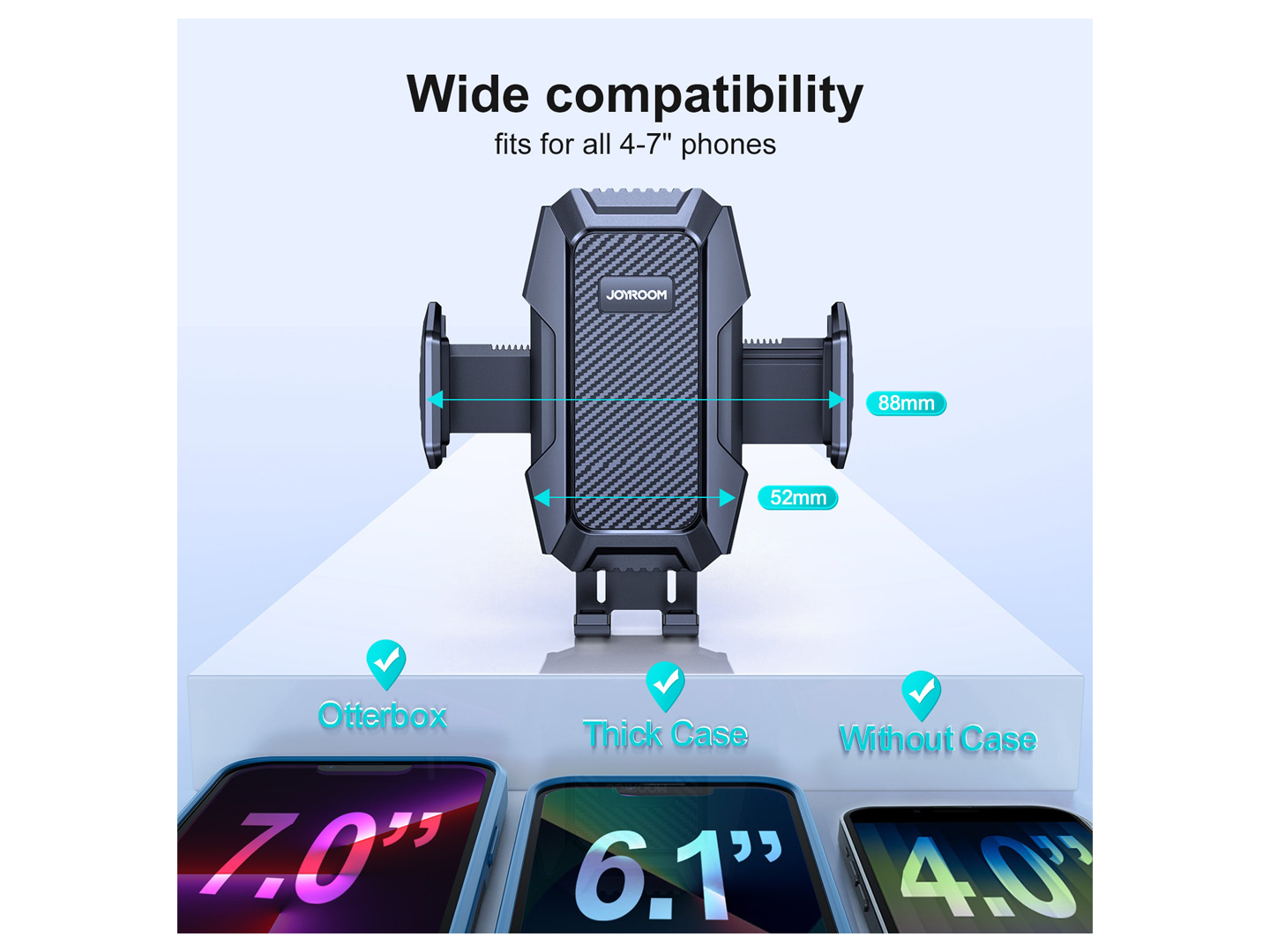 Suporte Auto Joyroom JR-ZS285, 4.5inch - 6.5inch, Preto