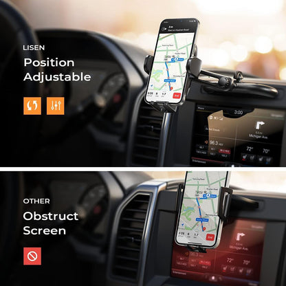 Suporte Auto Lisen 2em1, 4.7inch - 7.2inch, Preto YL0222040016