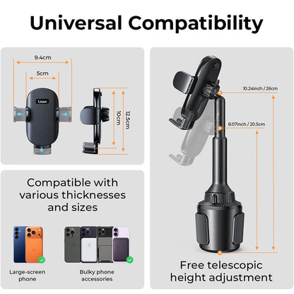 Suporte Auto Lisen, 4.7inch - 7.2inch, Preto YL0220100001