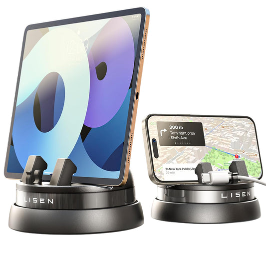 Suporte Auto Lisen para Telefone / Tablet com espessura de 6mm - 13mm, Preto YL0224060015