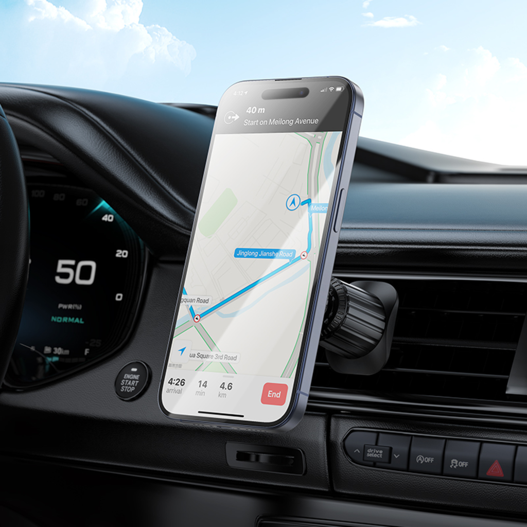 Suporte Auto Magnético Borofone BH122 Profit, 4.5inch - 7inch, Preto