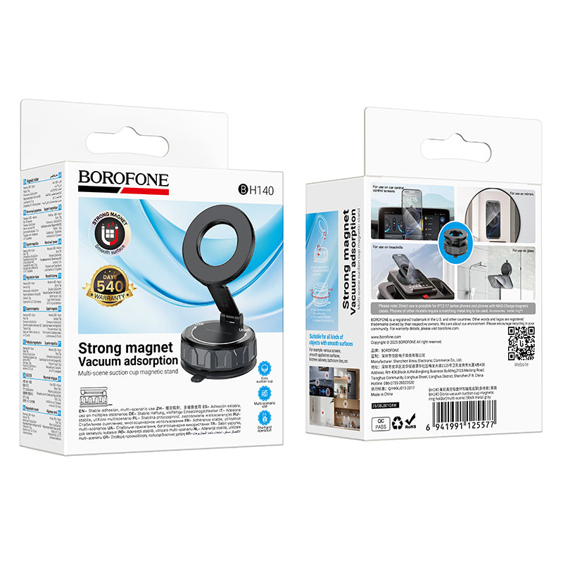 Suporte Automóvel Magnético Borofone BH140 Gloria, 4.5 polegadas - 7 polegadas, Preto
