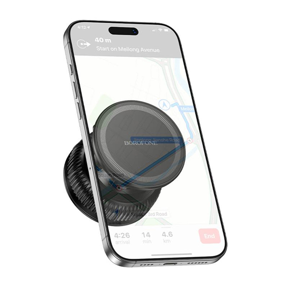 Suporte Automóvel Magnético Borofone BH139 Rider, 4.5 polegadas - 7 polegadas, Preto