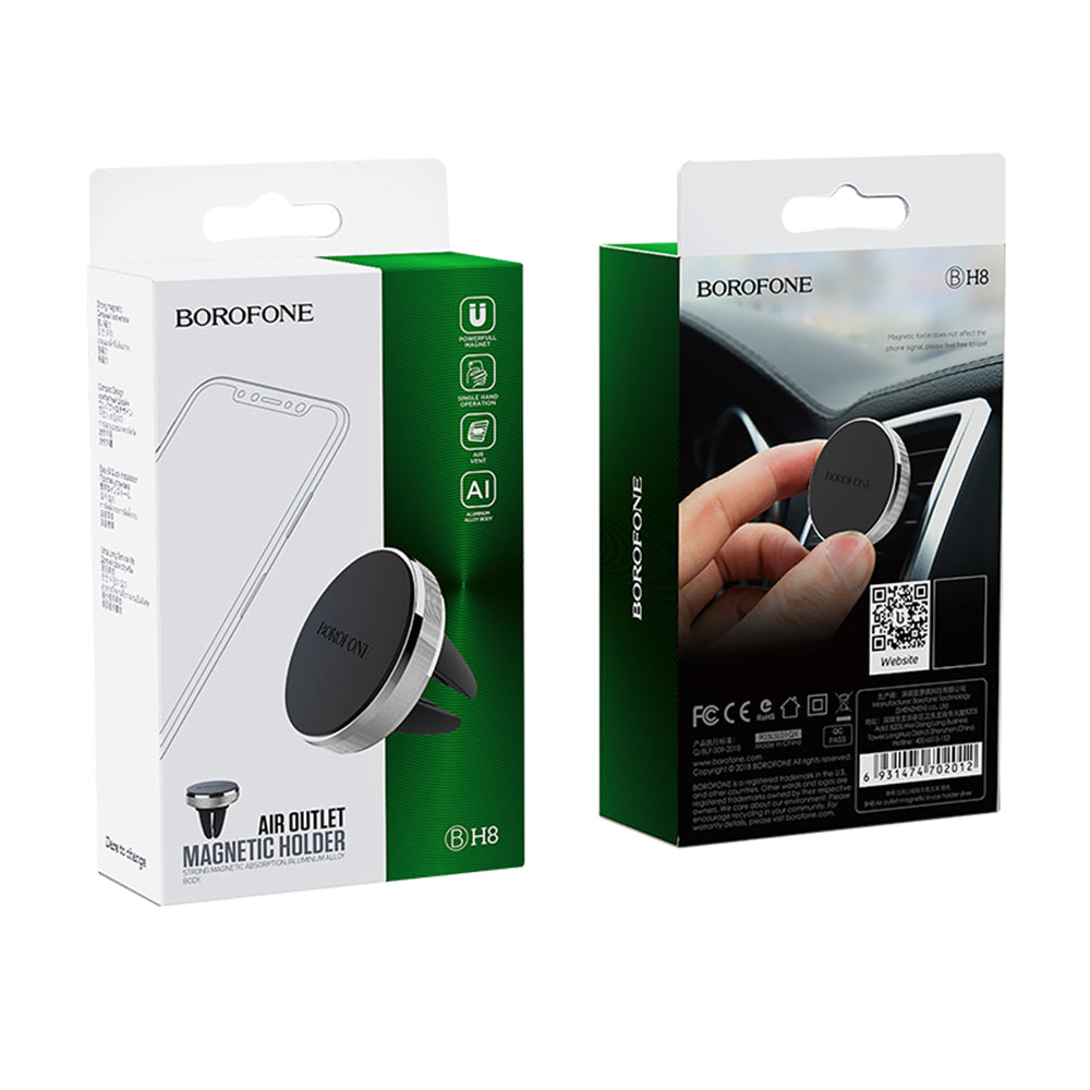 Suporte Auto Magnético Borofone BH8, Universal, Preto