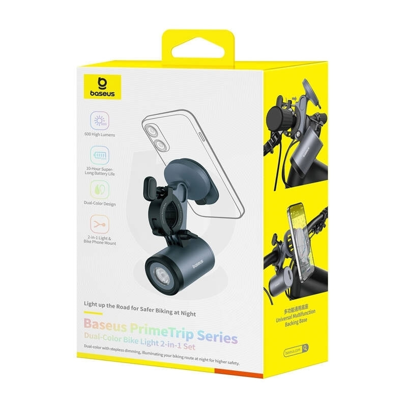 Suporte de Bicicleta com Lanterna Baseus PrimeTrip, Universal, Preto C12569000121-00