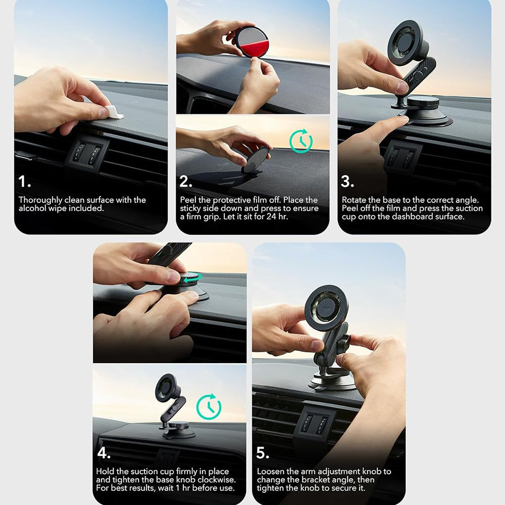 Suporte Auto Magnético ESR OmniLock Dash, Universal, Preto