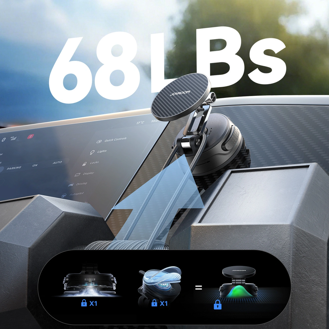 Suporte Automóvel Magnético Joyroom JR-ZS51, Universal, Preto