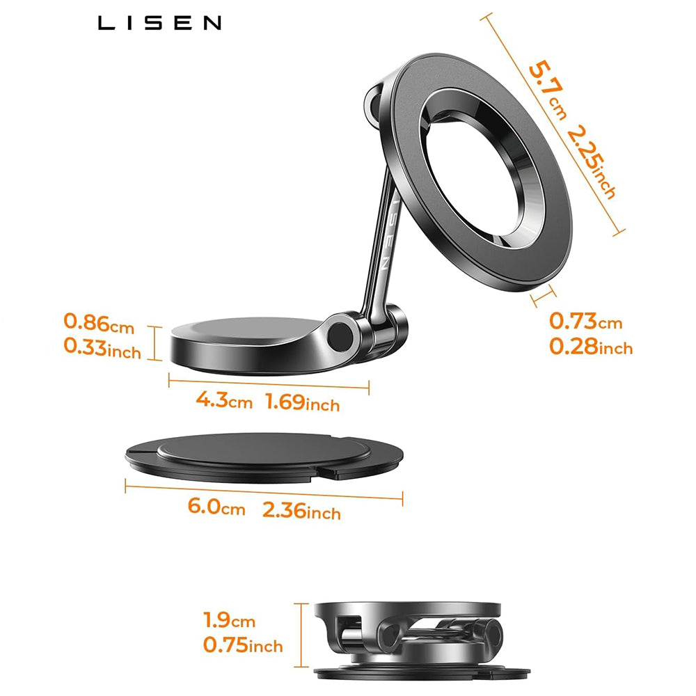 Suporte Automóvel Magnético Lisen, Universal, Preto YL0223080002