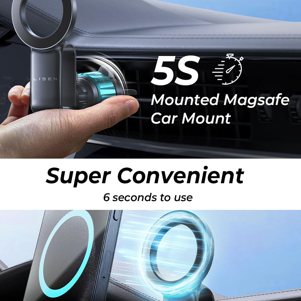 Suporte Auto Magnético Lisen, Universal, Preto YL0224050012