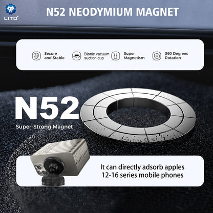 Suporte Auto Magnético Lito LT-W12, Universal, Preto