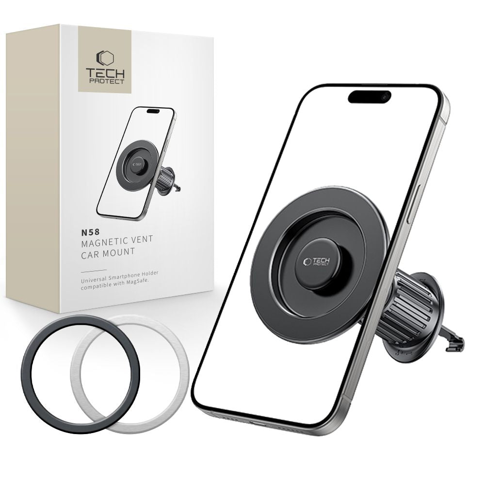 Suporte Auto Magnético Tech-Protect N58 Vent, Universal, Preto