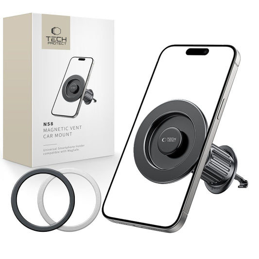 Suporte Auto Magnético Tech-Protect N58 Vent, Universal, Preto